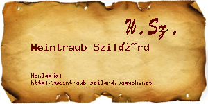 Weintraub Szilárd névjegykártya