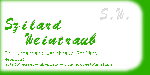szilard weintraub business card